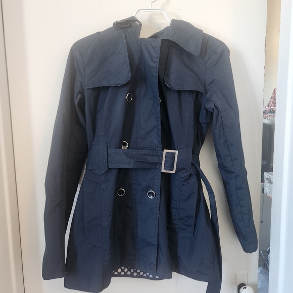 Suzy Shier Jackets & Blazers - Suzy Shier Dark Blue Trench Coat